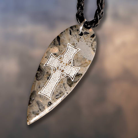 Celtic Cross Stone Necklace