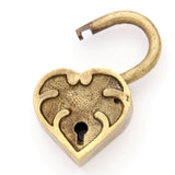 Heart Shaped Brass Lock