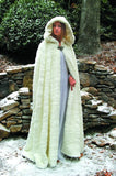 Snow Queen Faux Fur Hooded Cape - Full Length