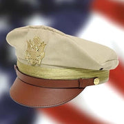 WWII U.S. Army Officerâ's Crush Cap Khaki