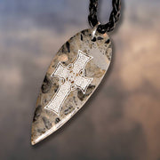 Celtic Cross Stone Necklace