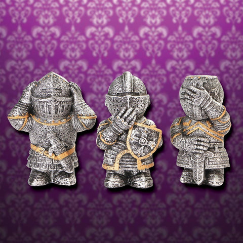 No Evil Knights Set of 3 Figurines