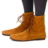 Low Suede Boots without Fringe