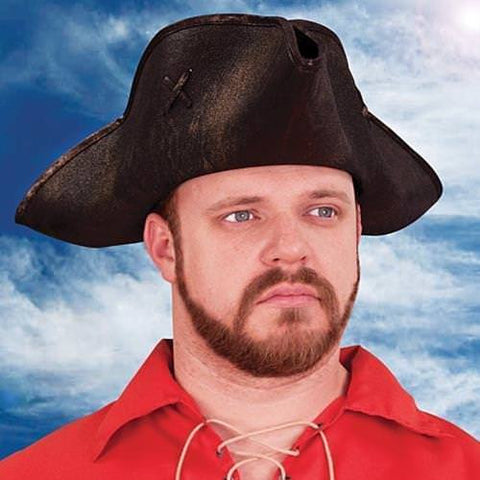 Scalawag Tricorn Pirate Hat - Black