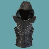Dark Rogue Leather Armor With Hood - Costumes and Collectibles
