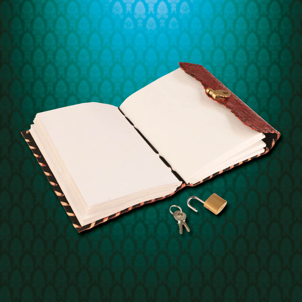 Locking Leather Journal with Key Costumes and Collectibles