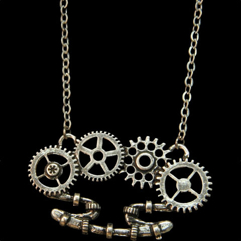 Clockwork Mechanical "Brass Knuckle" Necklace