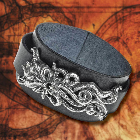 Cthulhu Leather Band Cuff Bracelet