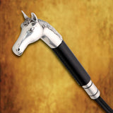 Horseman’s Cane with Hidden Whip - Horse head details