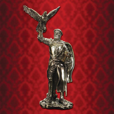 Hospitaller Knight with Falcon Statue