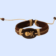  Leather Pirate Corded Bracelet