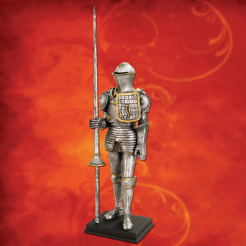 Medieval Armor with Lance Statue
