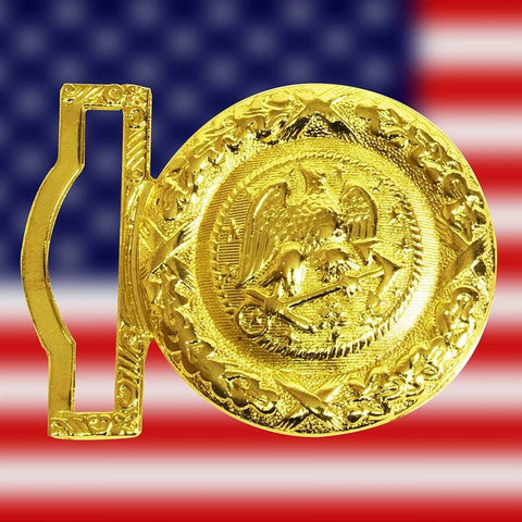 Navy Officerâ's Brass Buckle