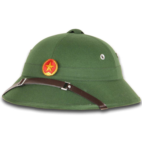 North Vietnamese Army Vietcong Pith Helmet - Red Star badge