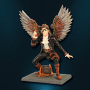 Sky Pirate Statue with Clockwork Wings