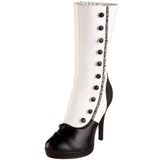 Splendor Victorian Tall Boots with White Spats - Costumes and Collectibles