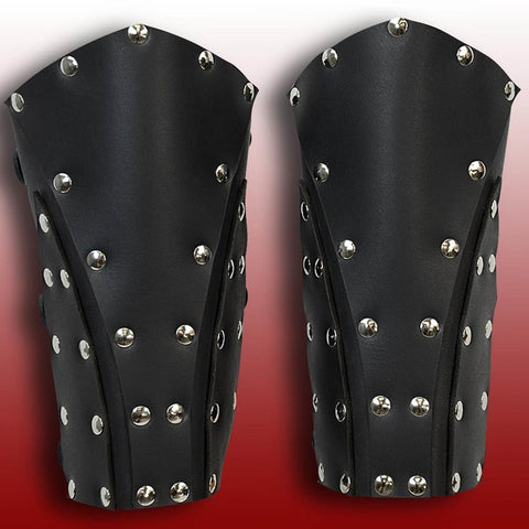 Dark Rogue Leather Vambraces - costumesandcollectibles