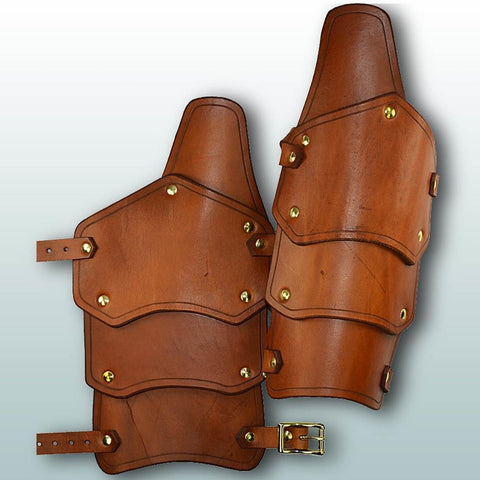 Reginald Leather Arm Vambraces