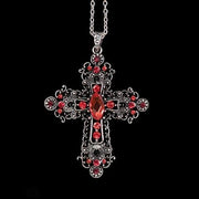 Garnet Cross Necklace - Costumes and Collectibles