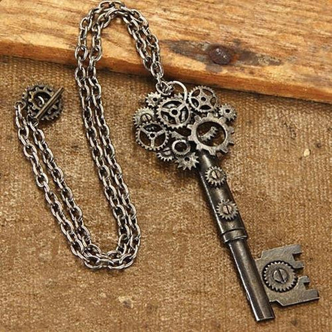 Large Key Steampunk Necklace