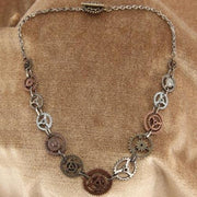 Single Chain Steampunk Gears Necklace - Costumes and Collectibles