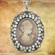 Victorian Gold Oval Cameo Necklace