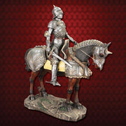 Gothic Armored Knight on Horseback Statue - costumesandcollectibles
