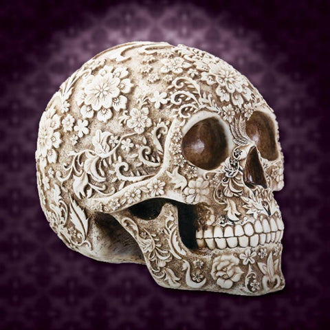 Victorian Floral Skull by Costumes and Collectibles