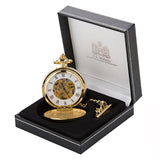 Gold Celtic Square Knot Mechanical Pocket Watch